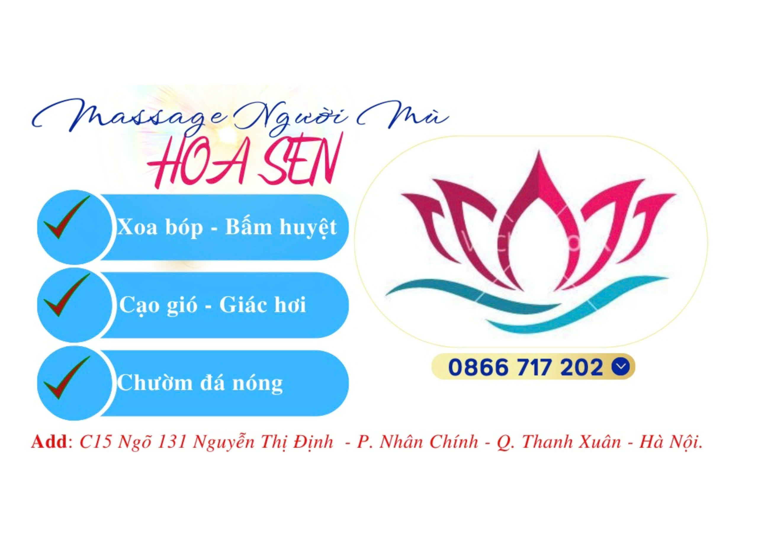 HoaSen spa số 1 massage trị liệu bấm huyệt